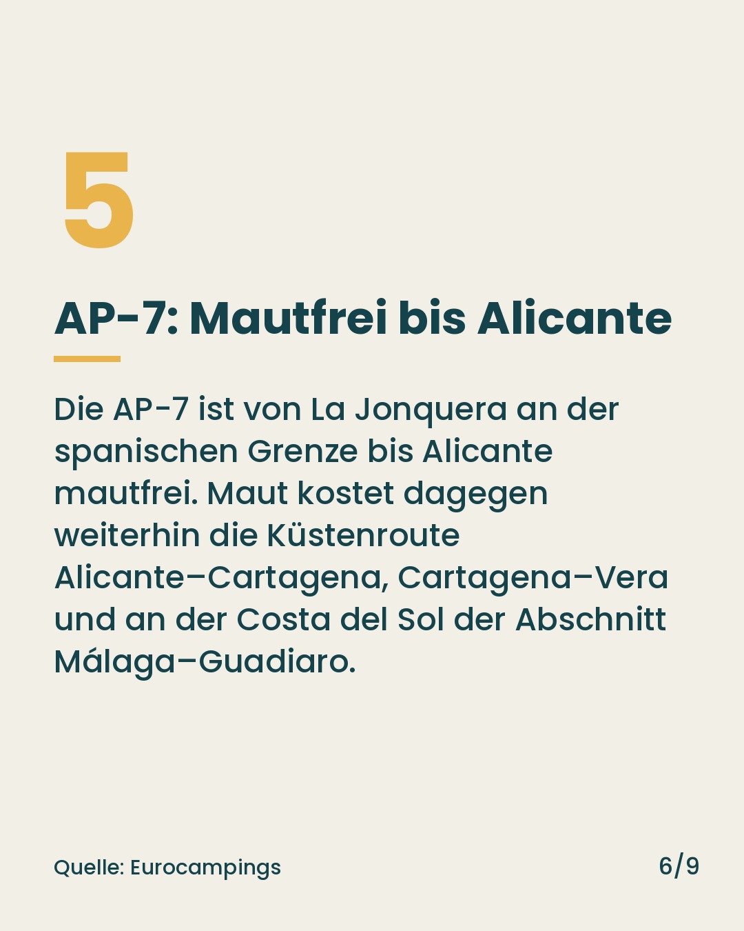 Folie 6 von 9: AP-7: Mautfrei bis Alicante
