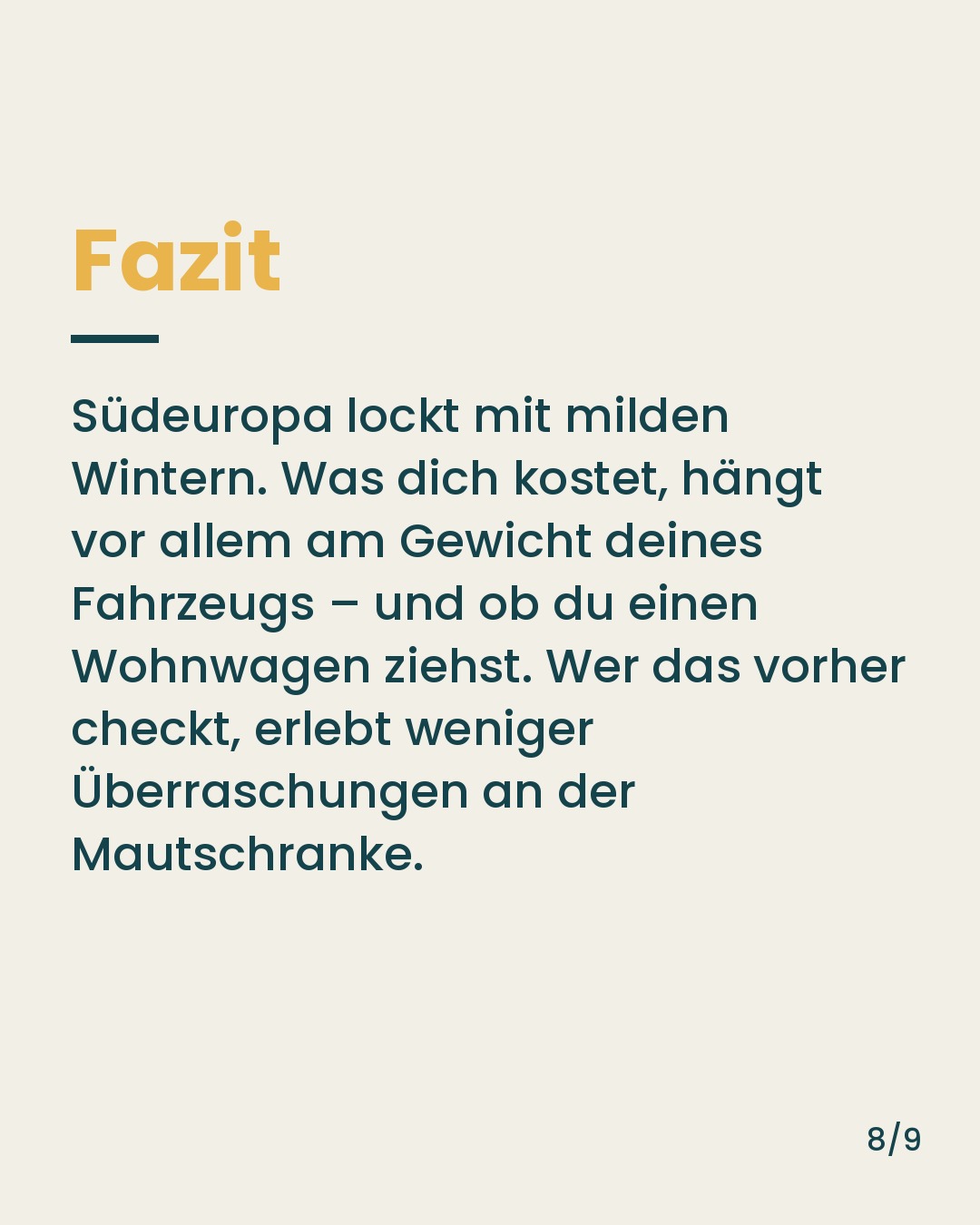 Folie 8 von 9: Fazit