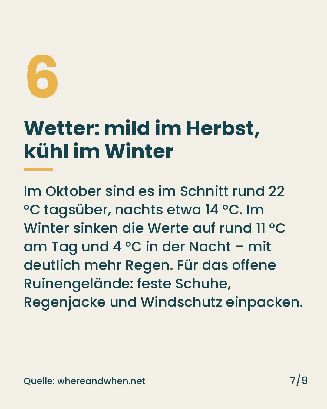 Folie 7 von 9: Wetter: mild im Herbst, kühl im Winter
